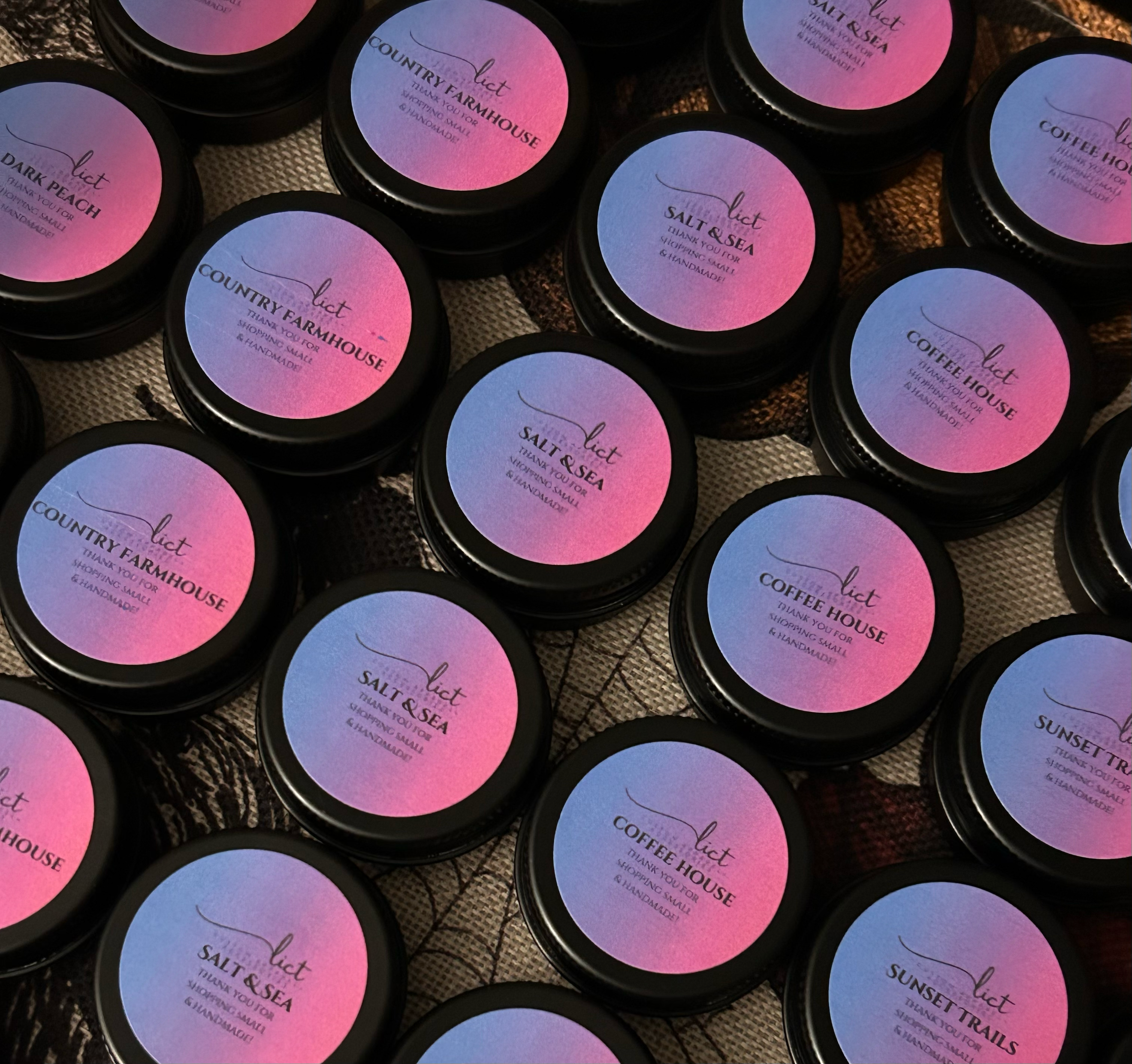 The Cabin Boutique Co - Wholesale Jar/Filled Candle - 1oz Mini Candles - Custom with your design!8