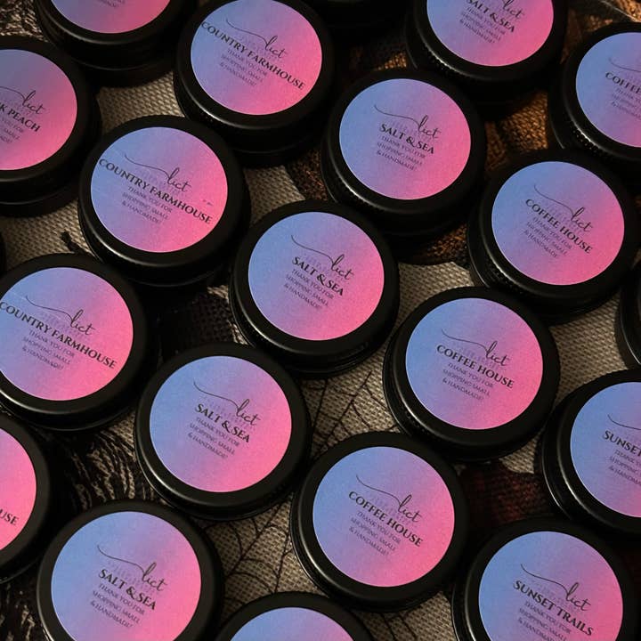 The Cabin Boutique Co - Wholesale Jar/filled candle - 1oz Mini Candles - Custom with your design!5