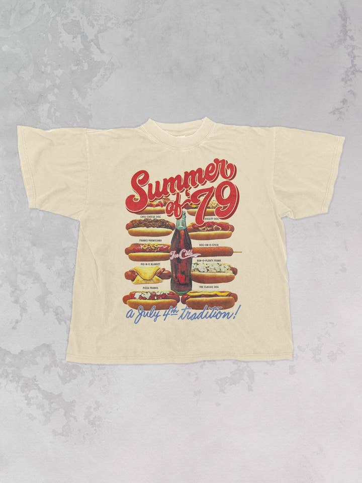 The Clandestine Underground - Wholesale Screen Printed T-Shirt - Unisex - Summer of '79, Â 4th of July Oversized T-Shirt