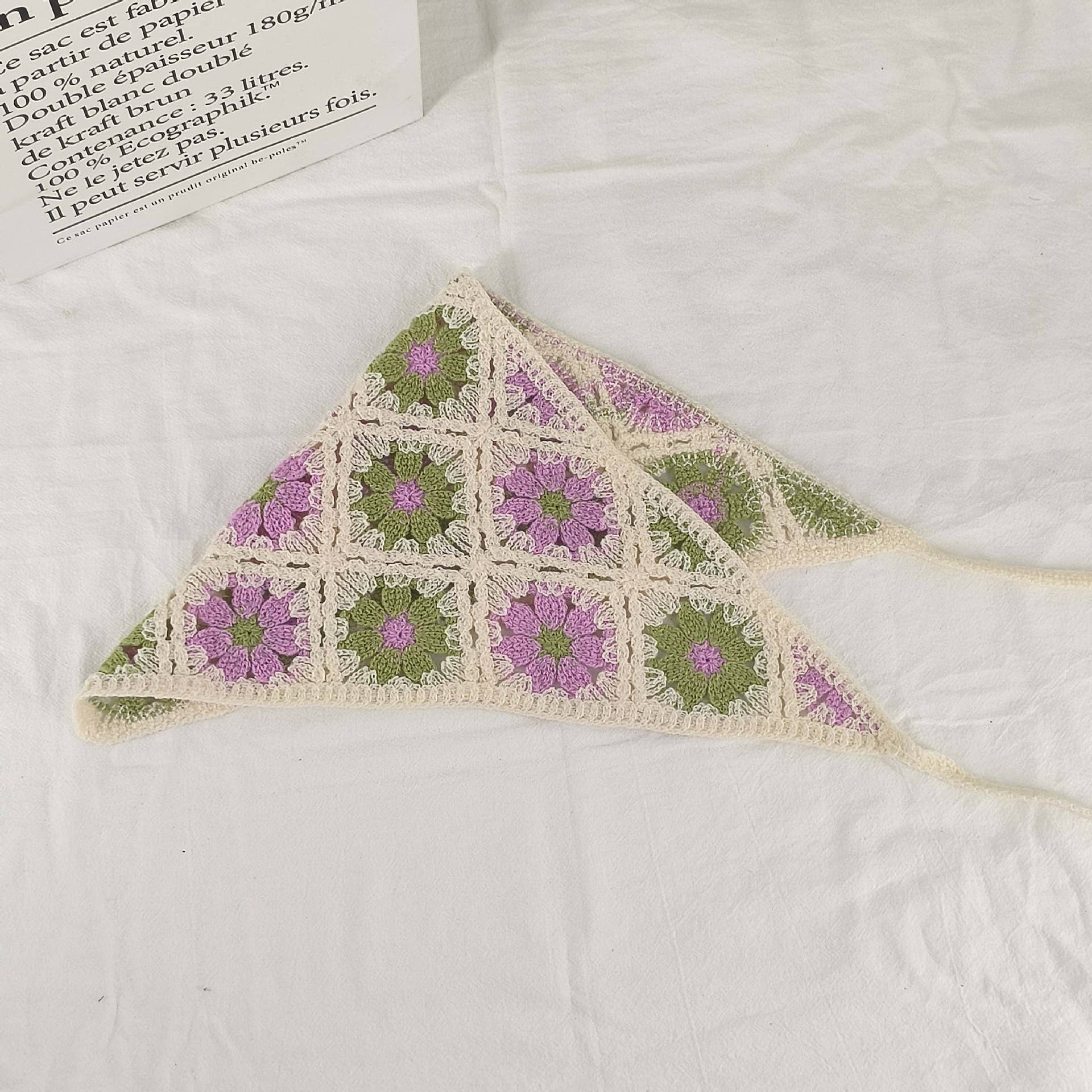 MKS America - Wholesale Bandana - Women's - Cherry Strawberry Floral checkered Crochet Bandana -56colors43