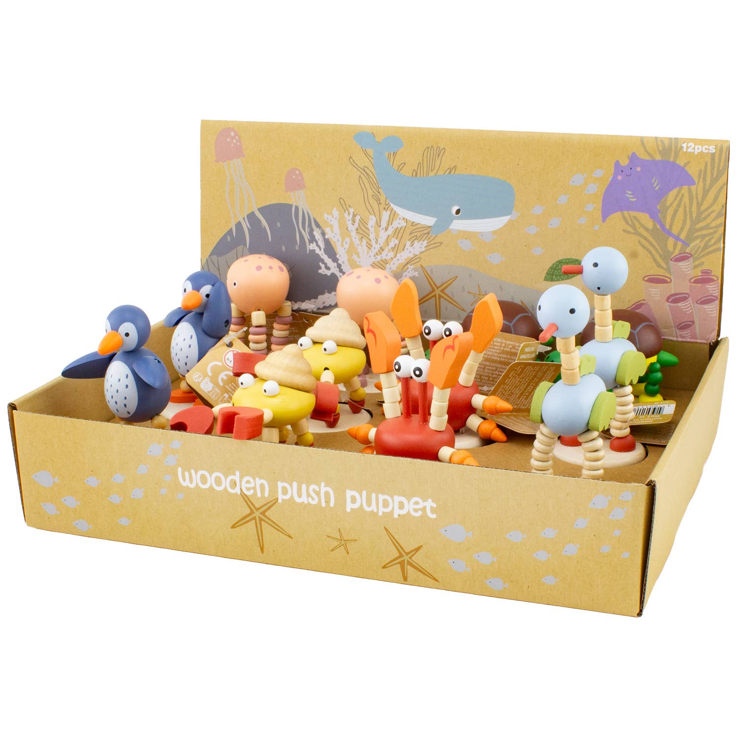 Ulysse Couleurs d'Enfance - Wholesale Toy Set - Kids - WAKOUWA: SEA ANIMALS (set of 12)8