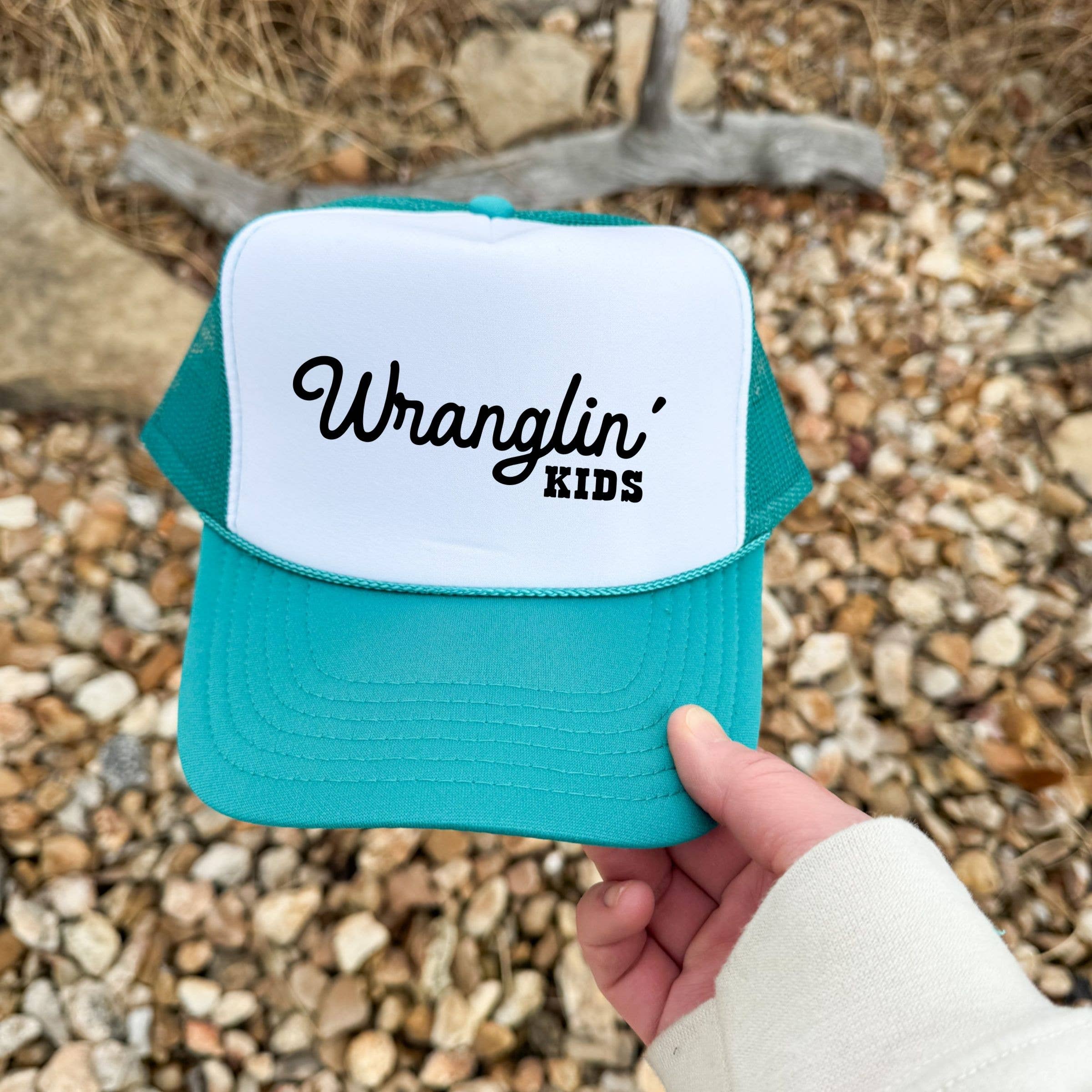 Wholehearted Motherhood and Co. - Vente Casquette de camionneur – femme - Casquette de camionneur pour enfants Wrangling' - Casquette de camionneur Western de printemps1