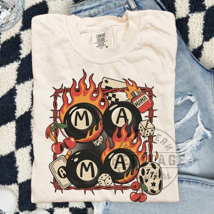 Southern Heritage Outfitters - Wholesale Screen printed t-shirt β Womenβ²s - Lucky Mama Tee β Comfort Colors