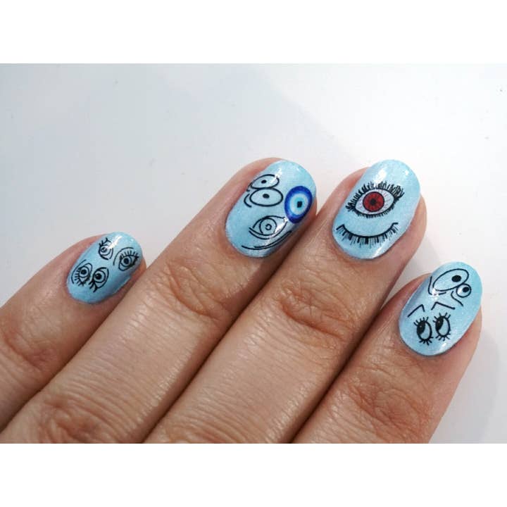 Eyes Waterslide Nail Decals for wholesale by FayDixonDesign