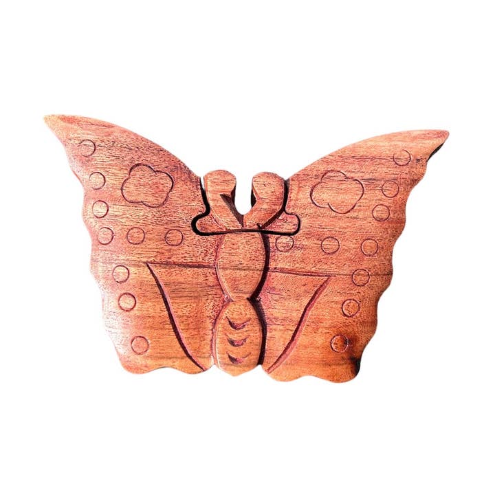 Hopes Unlimited - Wholesale Decorative Box - Butterfly Puzzle Box0