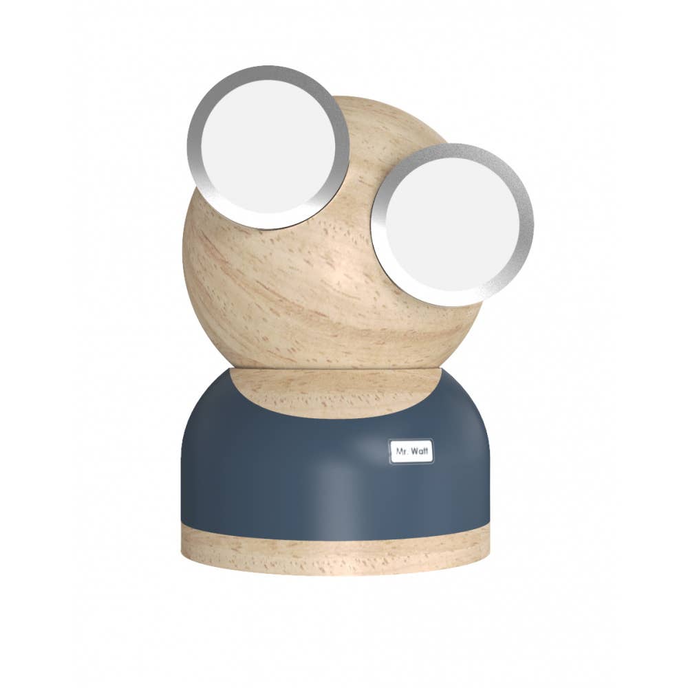 Curiosity Distribution - Vente Lampes d'appoint/de bureau - Lampe Goggle Mr Watt - Lampe de table en bois amusante (bleue)1