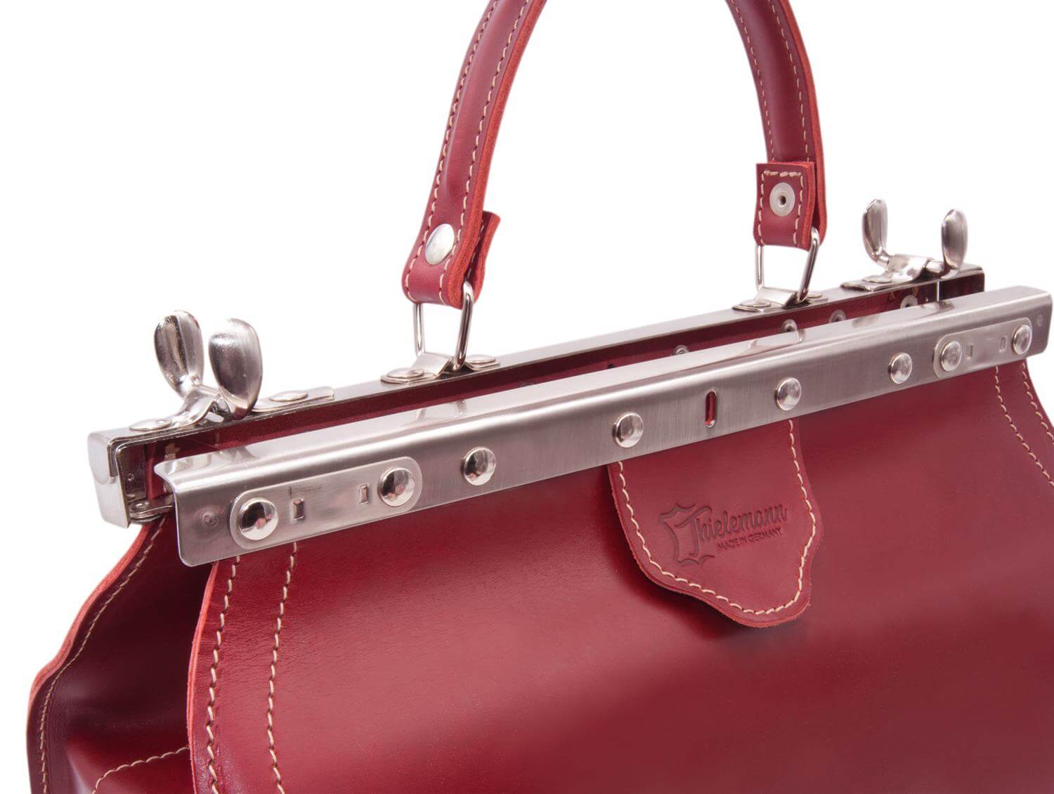 Thielemann Leather Manufacturer - Wholesale Top Handle Bag - Women's - “Santa Maria” doctor bag with leather pockets14