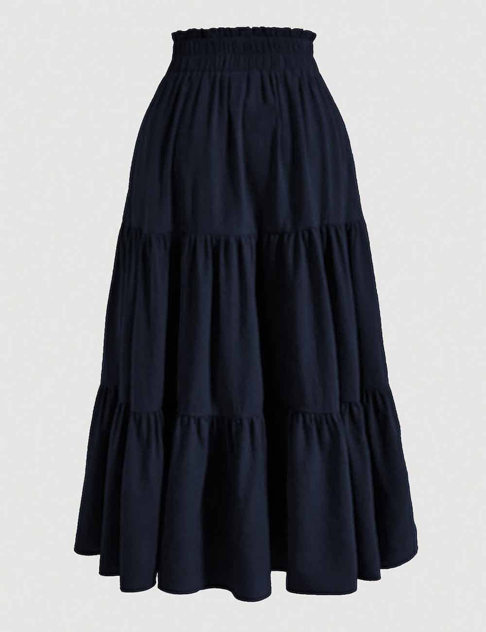 Sweetkama - Wholesale Skirt - Women's - Ladies Boho Elastic Waist Ruched Drawstring Skirt25