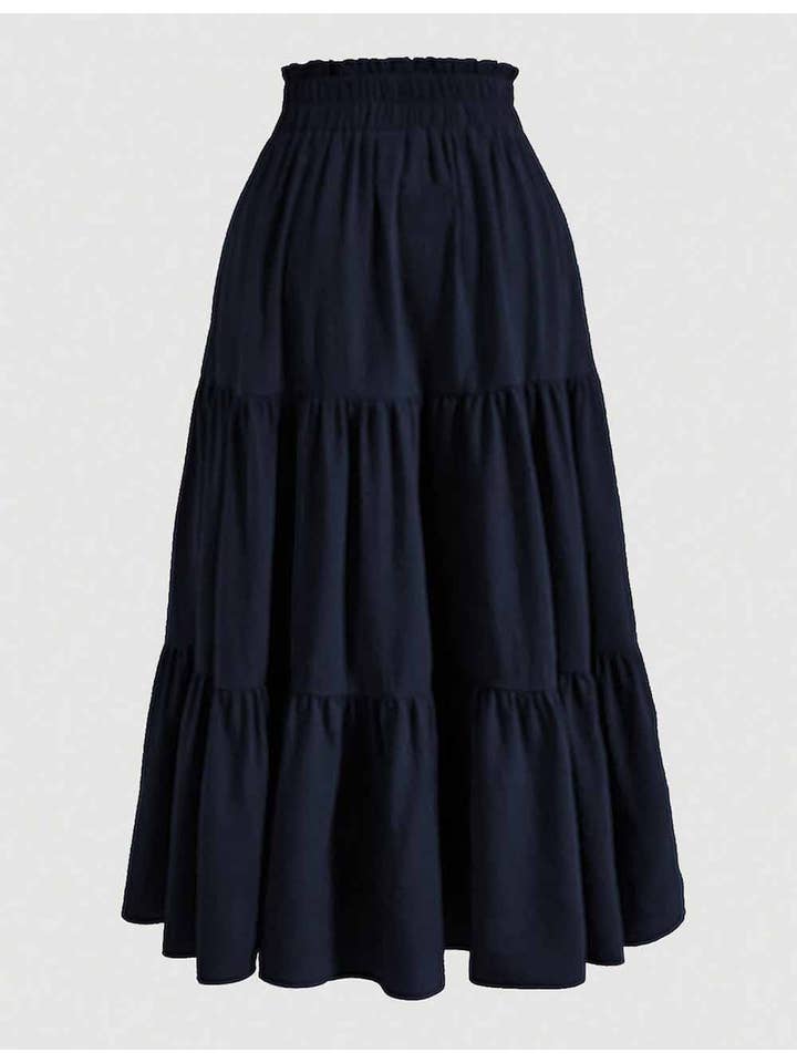 Sweetkama - Wholesale Skirt - Women's - Ladies Boho Elastic Waist Ruched Drawstring Skirt25