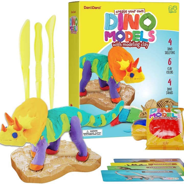 Dan&Darci – Großhandel Bastelset – Kinder – Dino Clay Modelle mit Modelliermasse