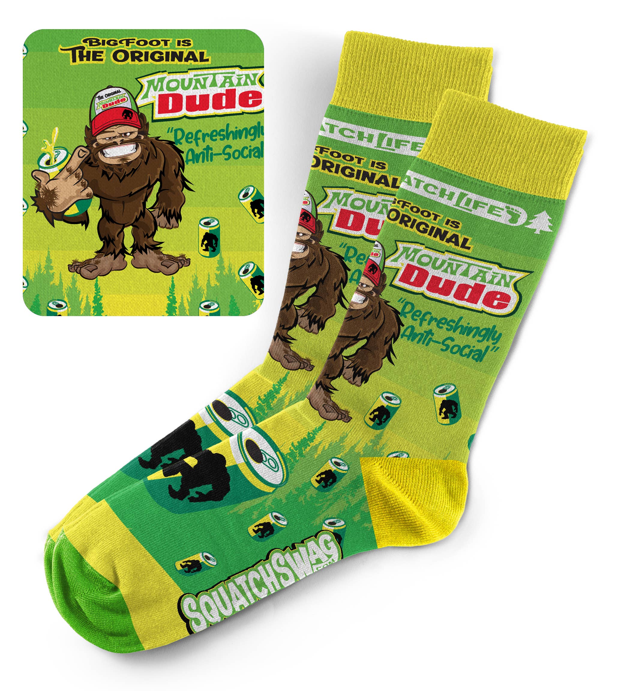 SquatchSwag - Venta al por mayor Calcetines - Unisex - Calcetines Bigfoot - Calcetines BillyBob Bigfoot Fun6