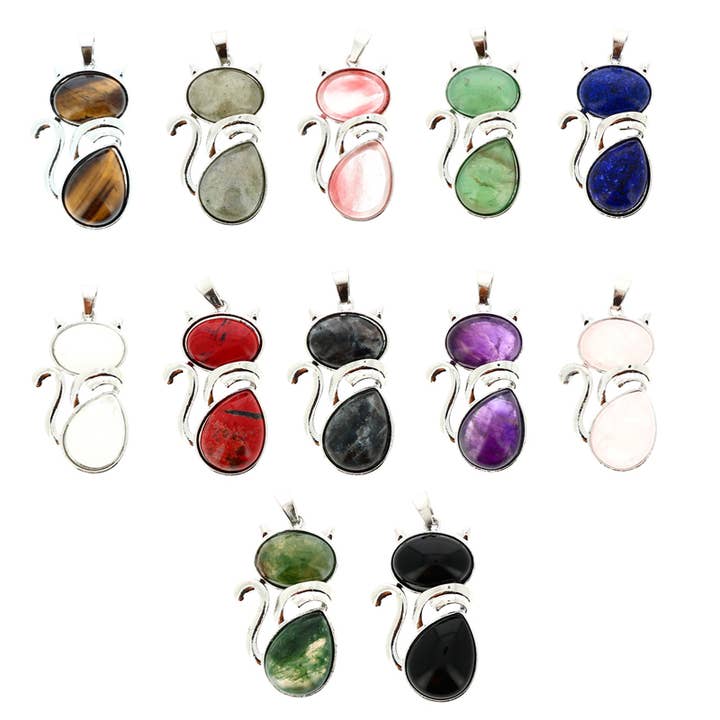 Cat Pendant 45 x 25 mm for wholesale by Artisans de Madagascar