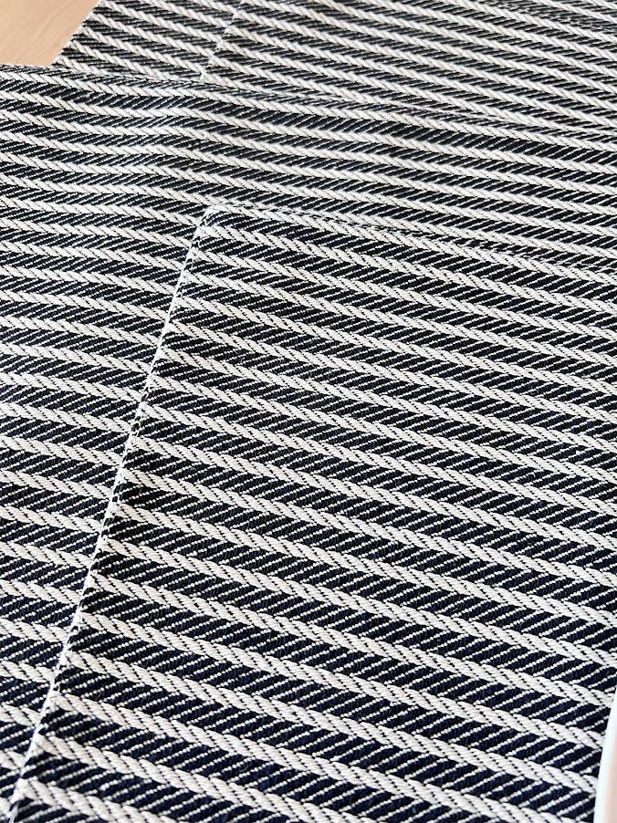 Fennco Styles - Wholesale Placemat - Grey Braided Stripe Two-Side Use Reversible Placemat5
