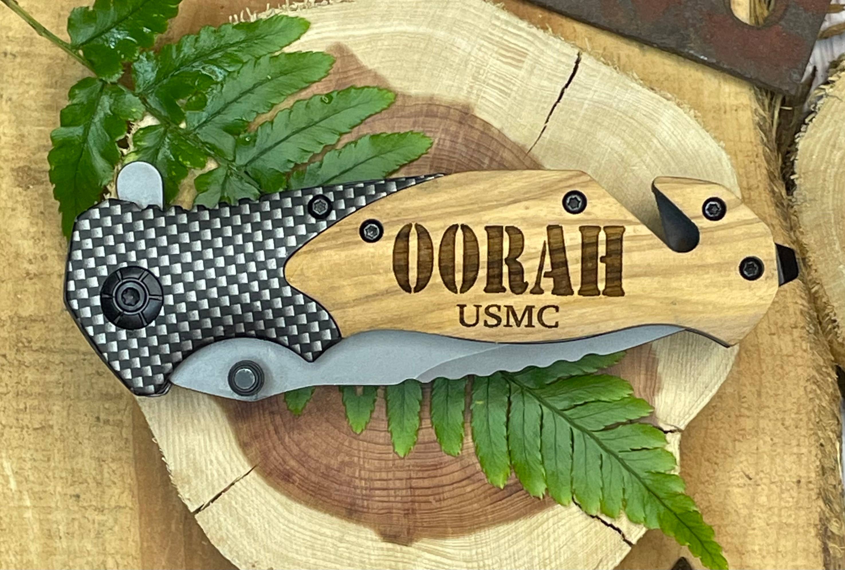 Quail Tail Laser Art - Wholesale Pocket Knife/Holder - OORAH Knife1