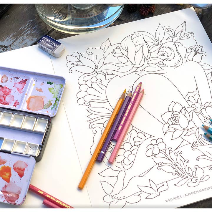 Alphachanneling – wholesale Målarbok - Vuxen – Drömmer i färg- Erotisk målarbok av Alphachanneling3