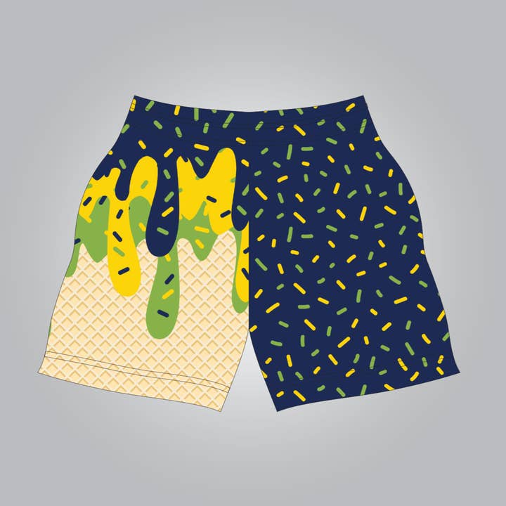 Pantalones cortos de goteo de helado de plátano S para venta al por mayor de Parish Culture