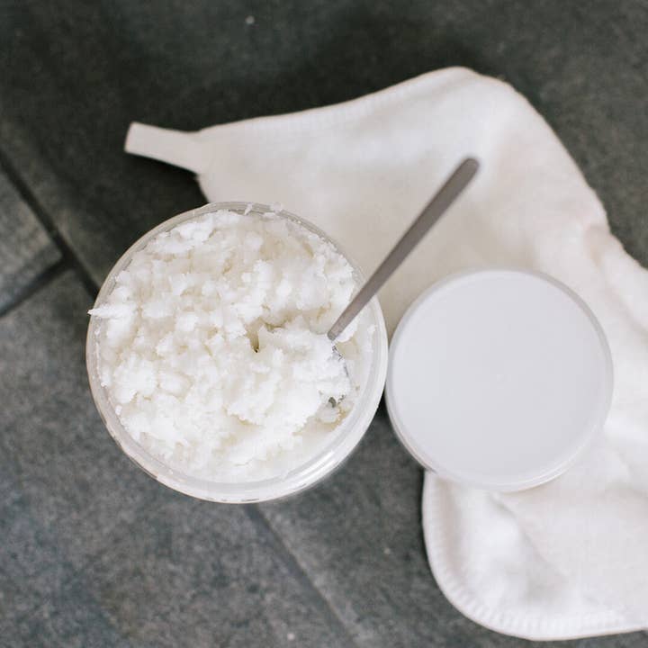 Pure & Coco | Organic Coconut Oil Face & Body Skincare - Wholesale Facial Exfoliant/Scrub - Lavender & Coconut Organic Coconut Oil Face & Body Polish3