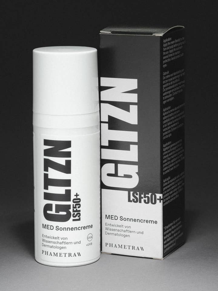 Crème solaire GLTZN SPF50+ Med pour la vente par Phametra Cosmetics