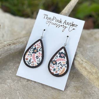 Timber+ Hide - Goutte florale vintage, 2 tailles pour la vente par The Pink Antler Accessory Co.