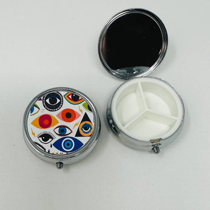 Evil Eye Pill Case Pill Holder for wholesale by Resinate By KS / by KRISTIN SMITH