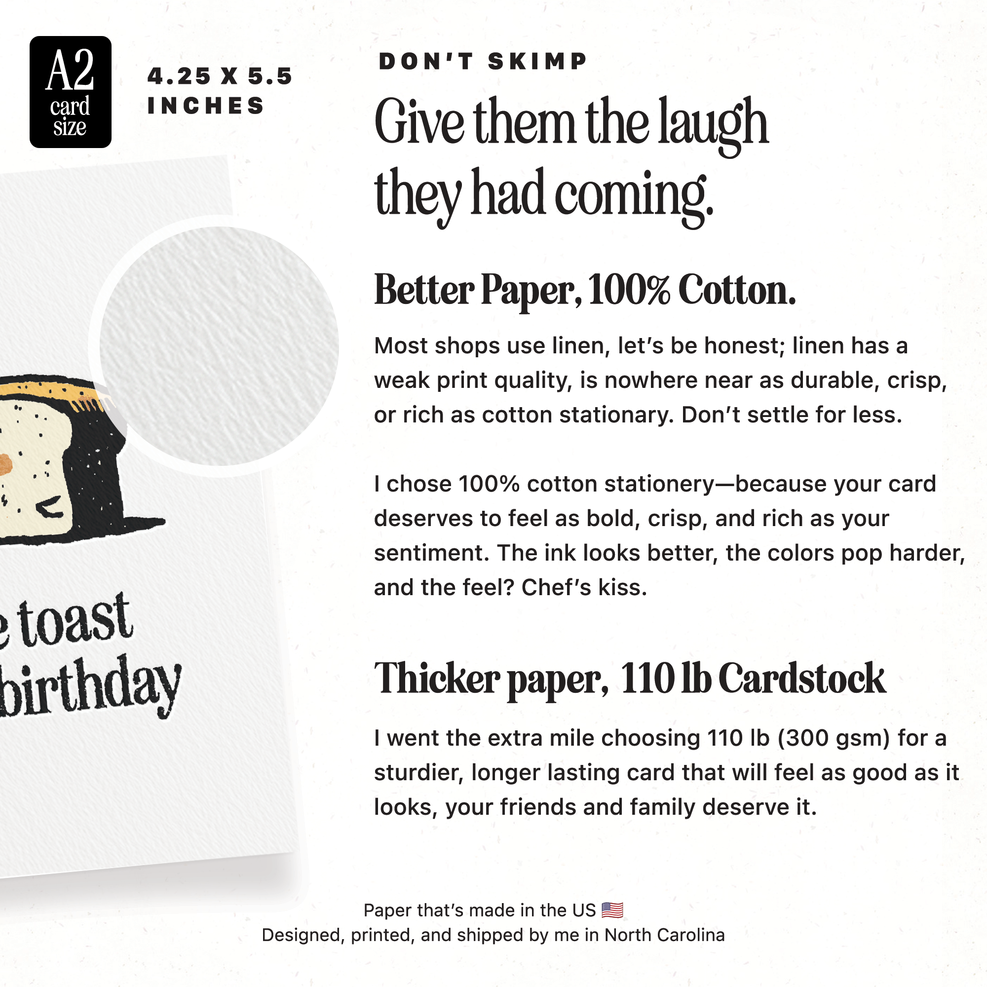 Petty Paper Studio - Wholesale Birthday Card - A Little Birthday Toast Pun - A2 Birthday Greeting Card1