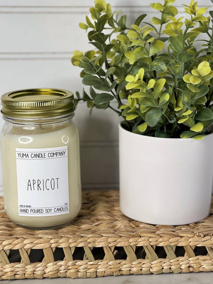 Apricot Soy Candle for wholesale by Yuma Candle Company
