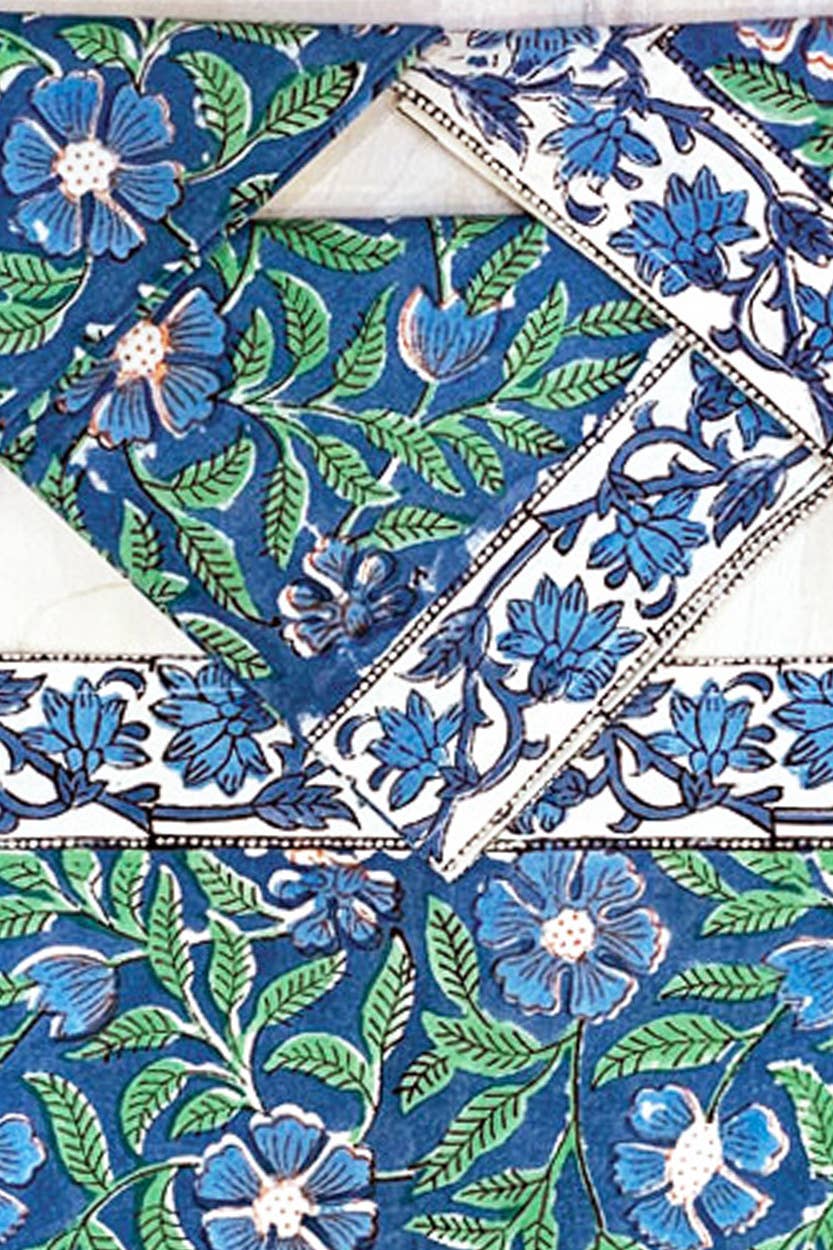 Sevya Handmade – wholesale Dinner & cloth napkin – Sage & Blue Napkin Set5