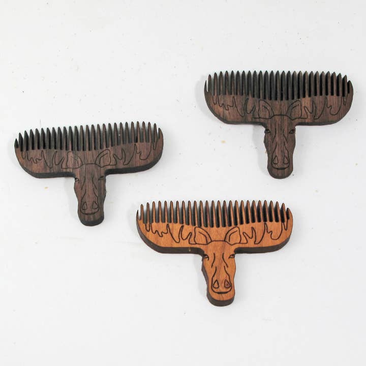 Made and Assembled - Wholesale Hair Brush/Comb - Mustache Combs - Moose-stache1