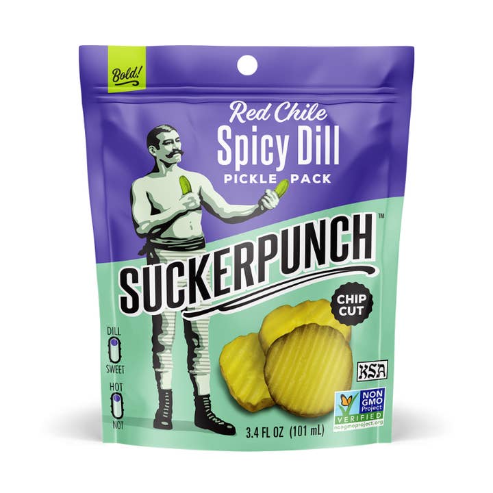 SuckerPunch Pickles - Wholesale Pickled Vegetables - Spicy Dill Snack Pack0