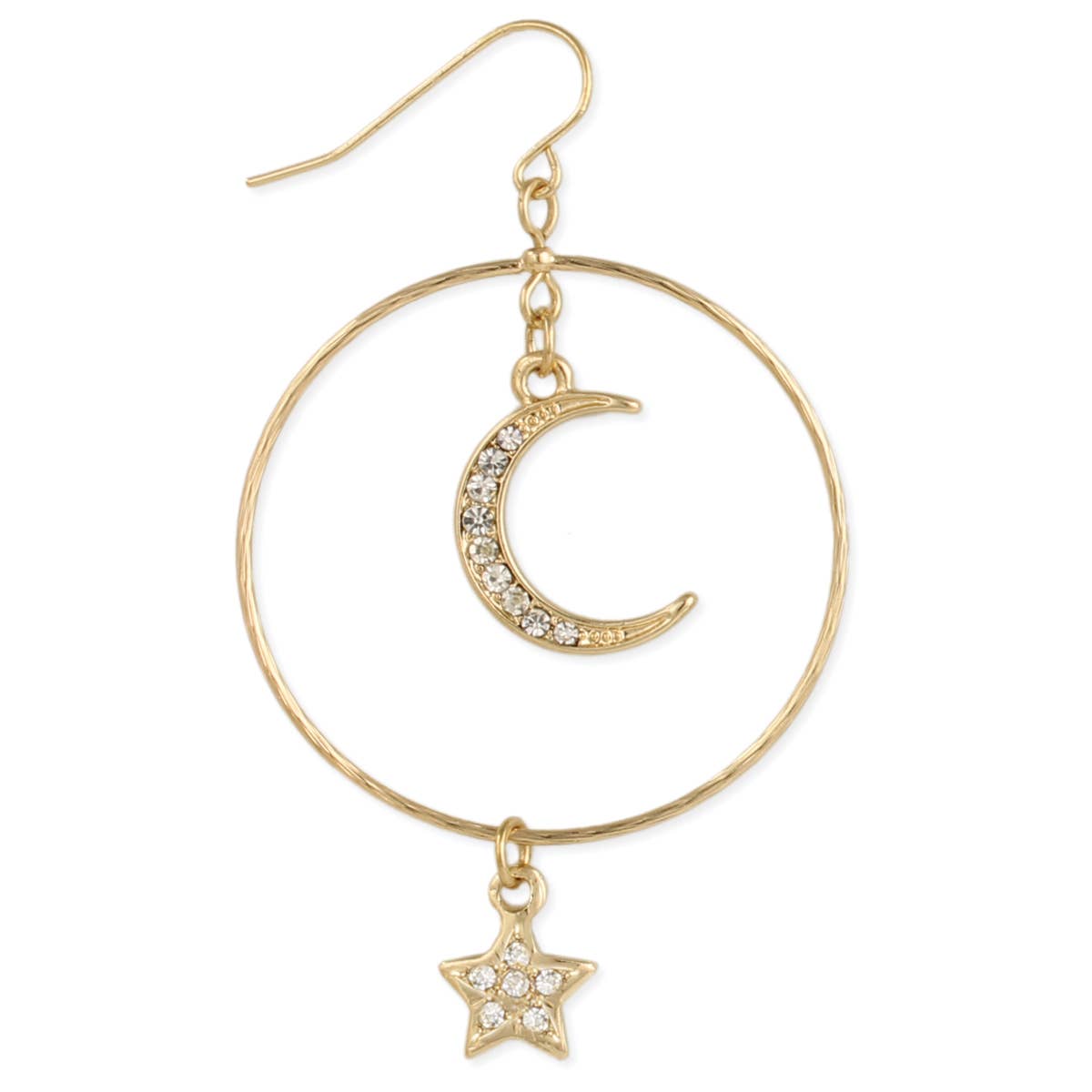 ZAD - Venta al por mayor Pendientes colgantes - Sparkling Skies Gold Luna & Star Pendientes colgantes1