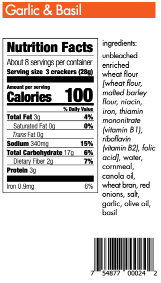 Z crackers - Wholesale Crackers - Garlic + Basil Handmade Artisan Cracker5