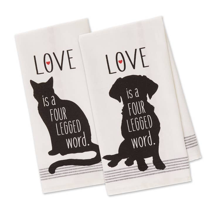 Love Pet Printed Dishtowels Mixed Dozen for wholesale by Design Imports