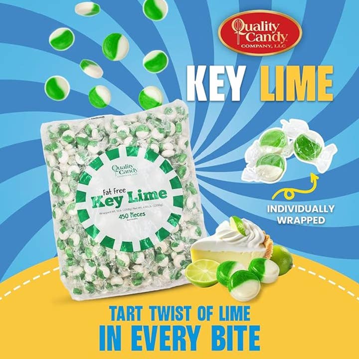 Key Lime Scheiben, Hartbonbons 5lb Großpackung für den Großhandel von Quality Candy Company, King Leo & Gilliam