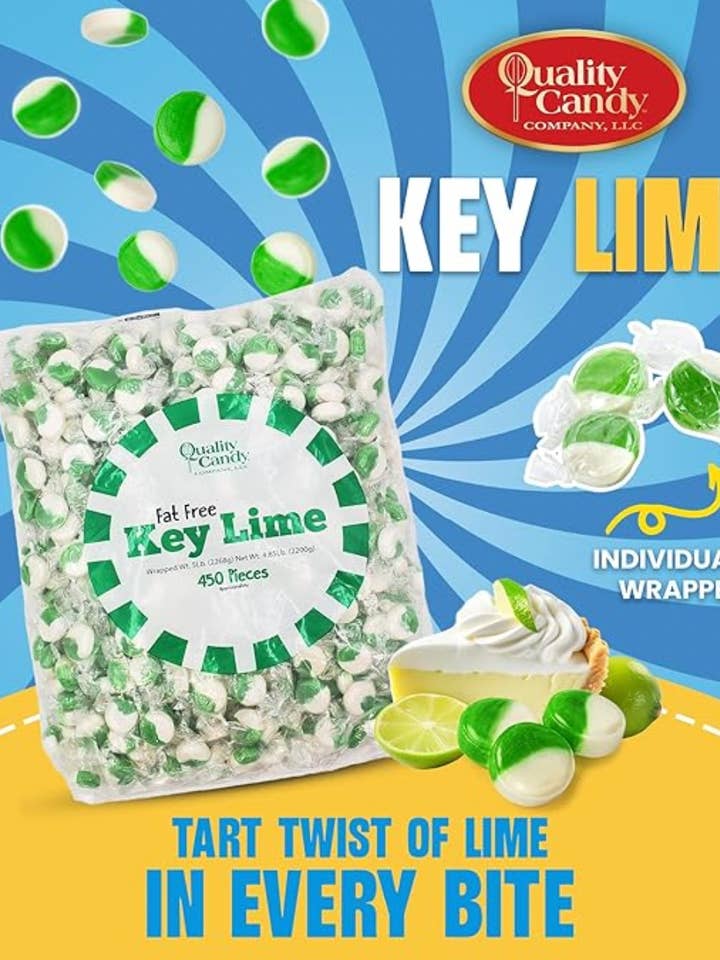 Discos de Lima, Rebuçados Duros 5lb a Granel por atacado de Quality Candy Company