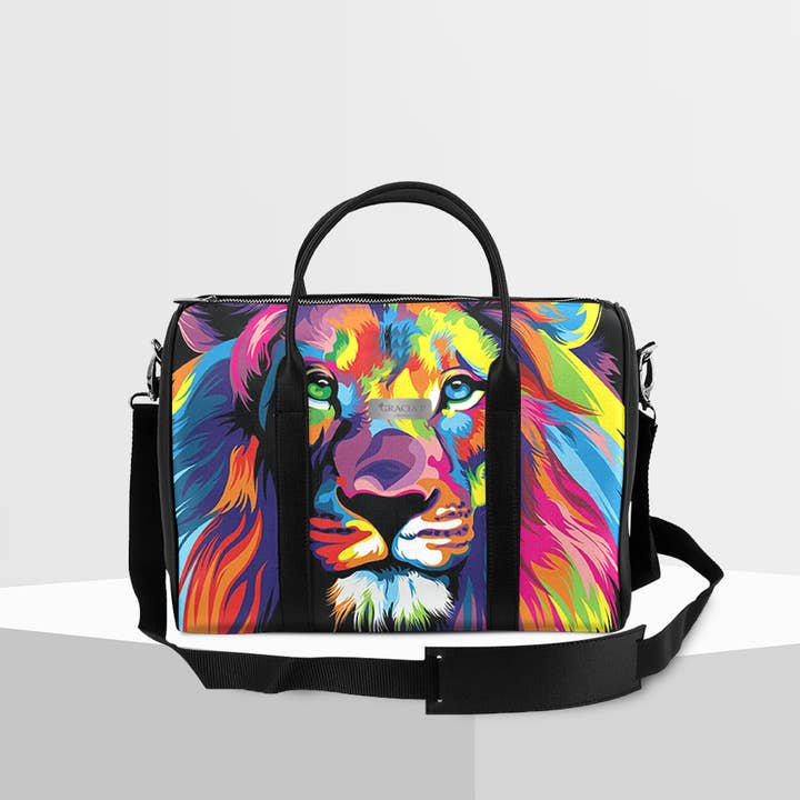 Gracia P Satchel - Trunk - Made in Italy - Lion fantasy for wholesale by GLOBALSHOP SRL