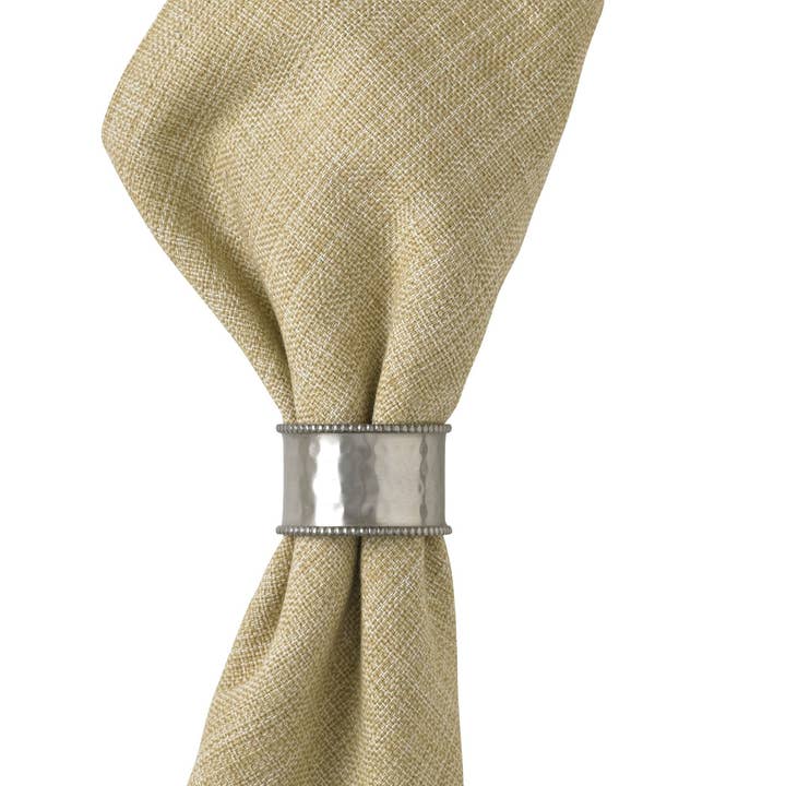 Park Designs - Wholesale Napkin Ring - Hammered Cuff Napkin Ring - Pewter Finish