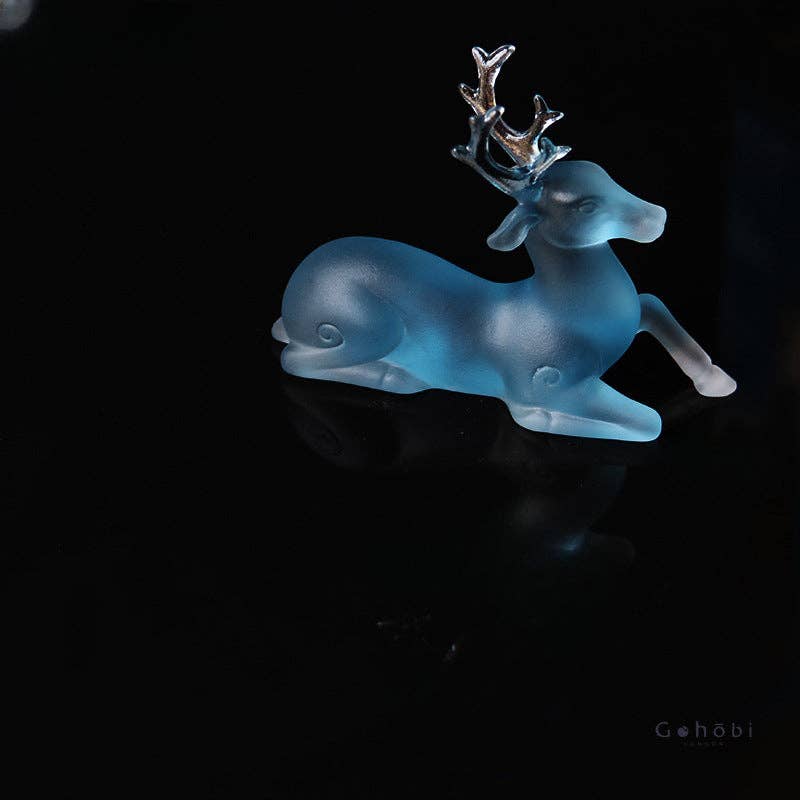 Gohobi （We cover U.S. import duties） – wholesale Dekorativ statyett – Gohobi Pate de Verre Hjortformad färgat glas prydnadspenna11