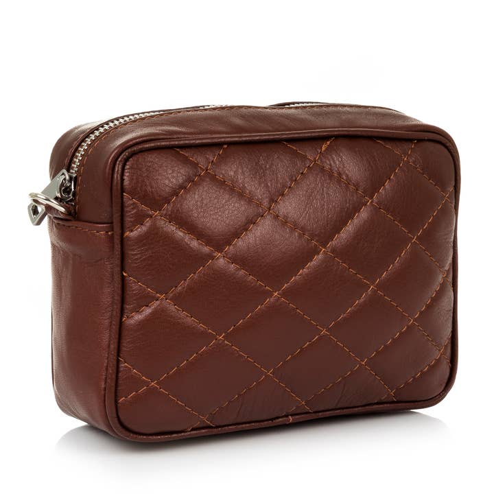 FIRENZE ARTEGIANI - Vente Sac porté épaule – femme - Sac à bandoulière femme Cléopâtre. Cuir véritable Cuir matelassé1