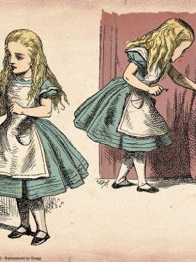 Alice in Wonderland Drink me Vintage Art Print Poster 40x30cm for wholesale by On The Wall Art Ltd