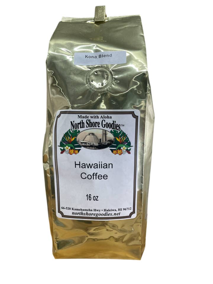 Kona Blend Coffee for wholesale by North Shore Goodies