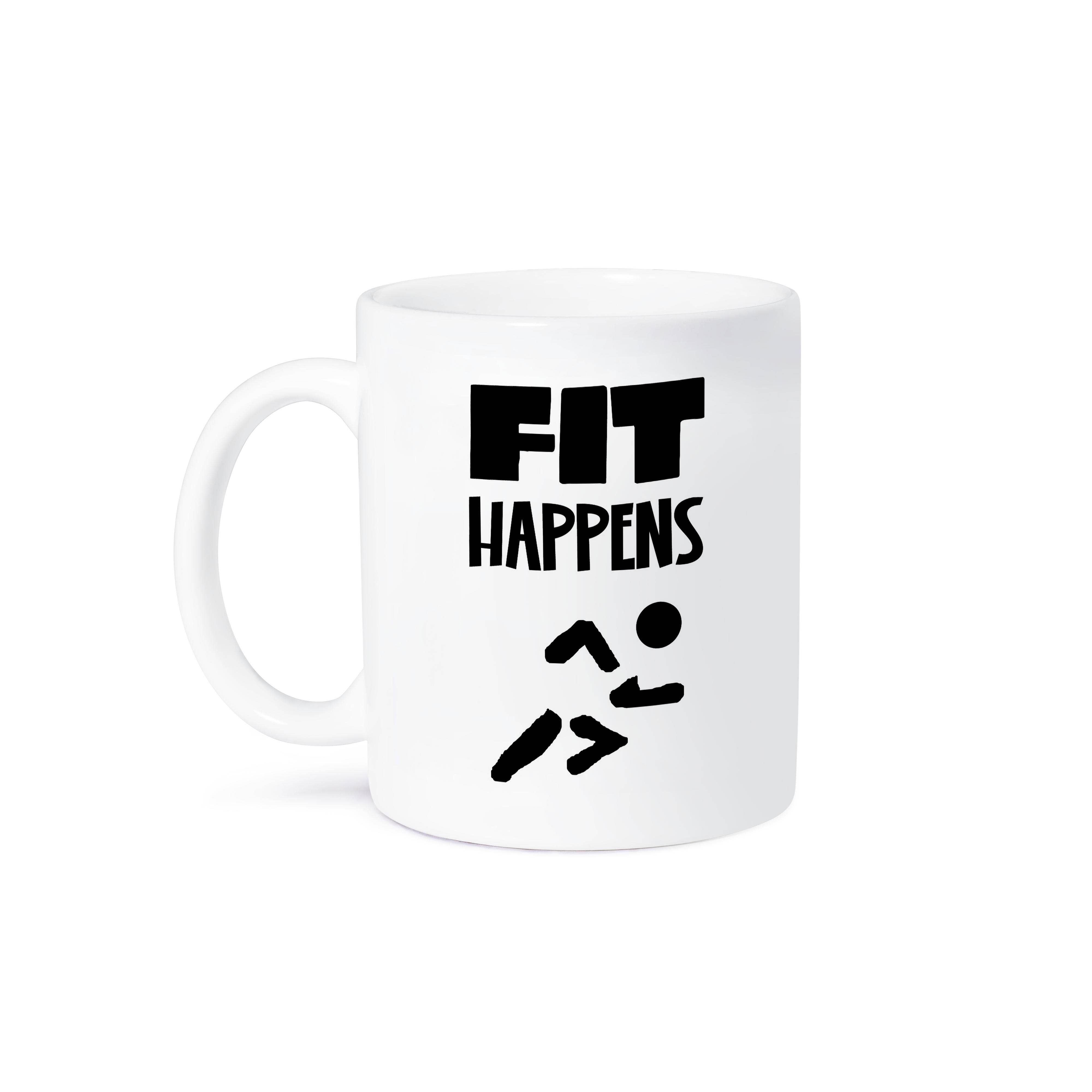 3dRose - Wholesale Coffee Mug - 3dRose, Cool Funny Fit Happens Running Jogging Sports Pun, Mug8