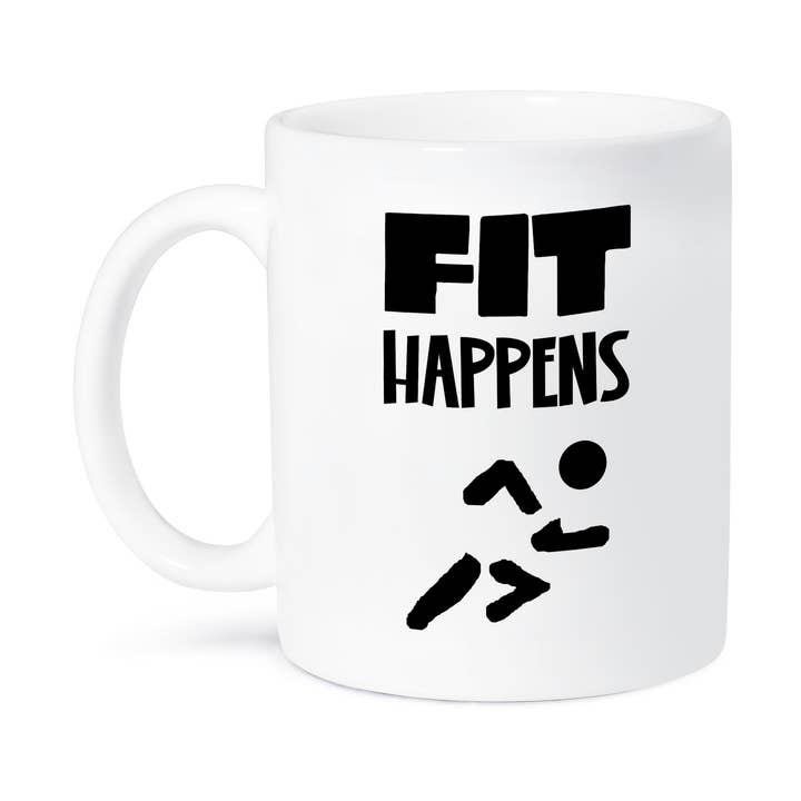3dRose - Wholesale Coffee Mug - 3dRose, Cool Funny Fit Happens Running Jogging Sports Pun, Mug8