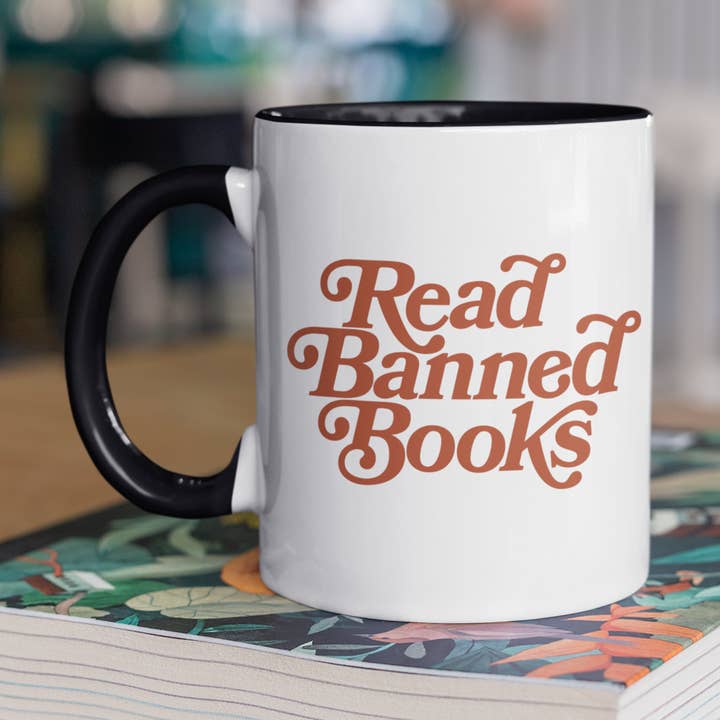 Read Banned Books Coffee Mug for wholesale by Indigo Maiden