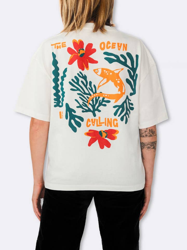 FLOWERFISH - ORGANIC COTTON UNISEX TEE for wholesale by SEASICK