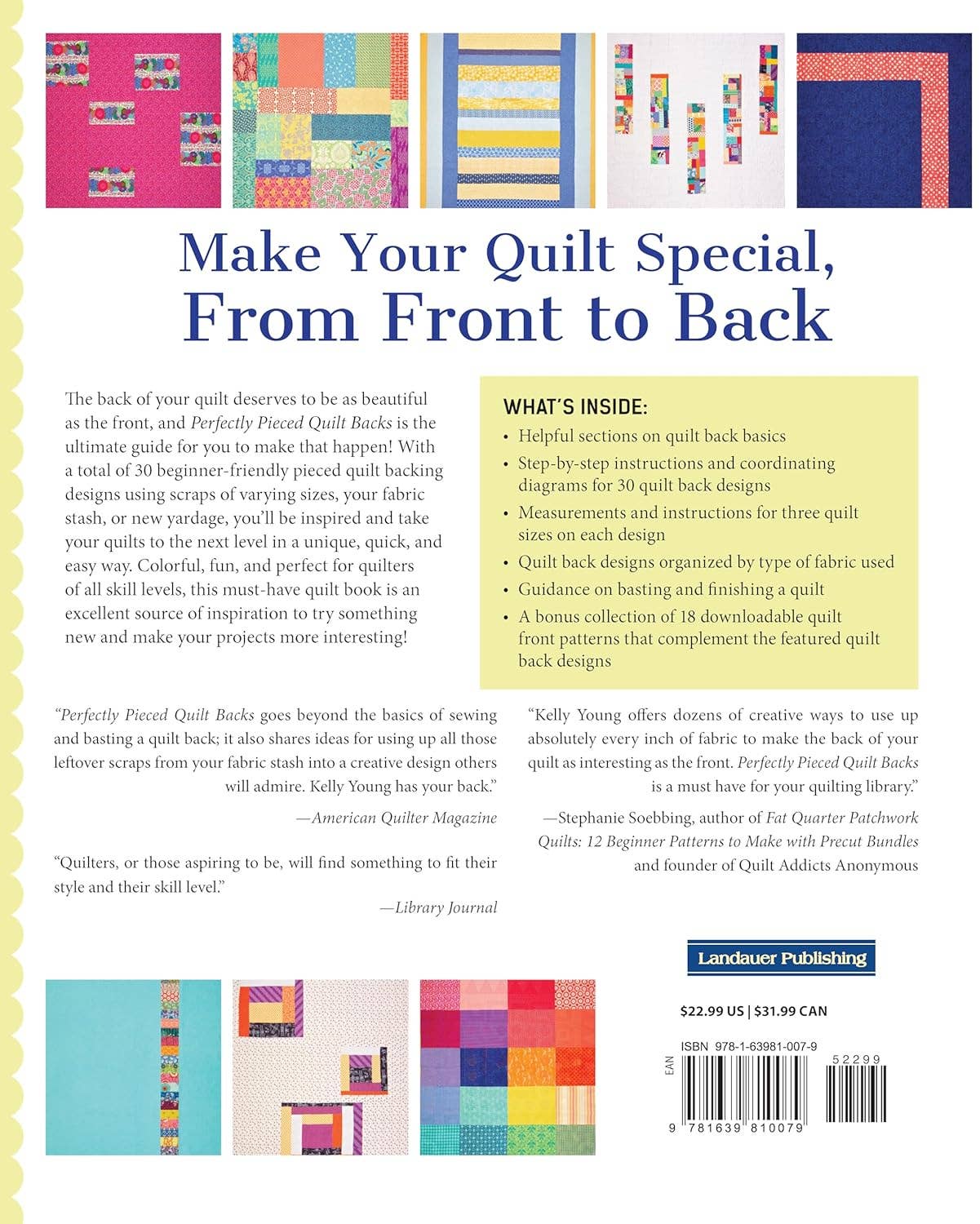 Fox Chapel Publishing - Wholesale Crafts, Hobbies & DIY - Perfectly Pieced Quilt Backs - The Scrap-Smart Guide 1