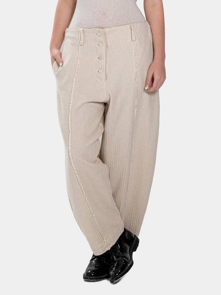 Cotton Trousers with Cuts for wholesale by Baci & Amici Fashion - US Continental