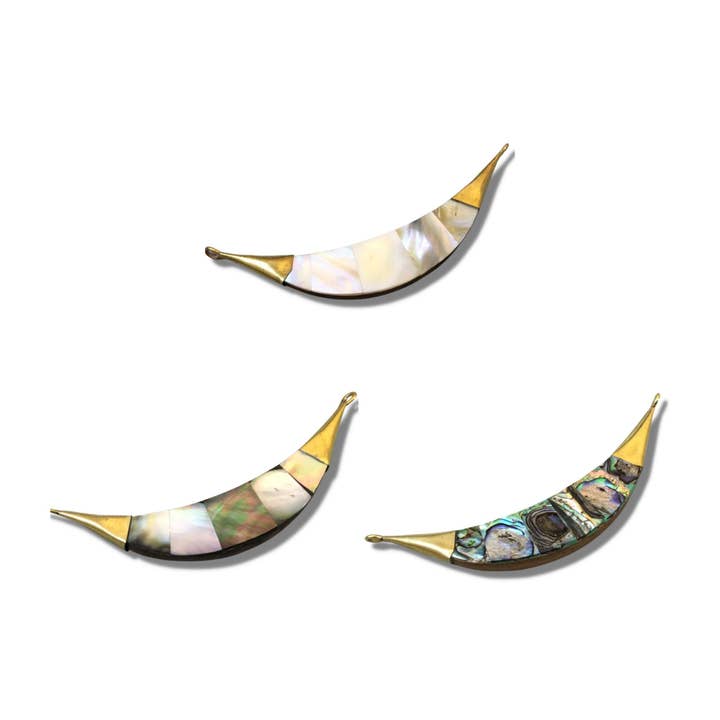 Only Beads – Engroshandel Vedhæng/charm – Abalone Banan Halvmåne Fokal Vedhæng til Boheme Smykker