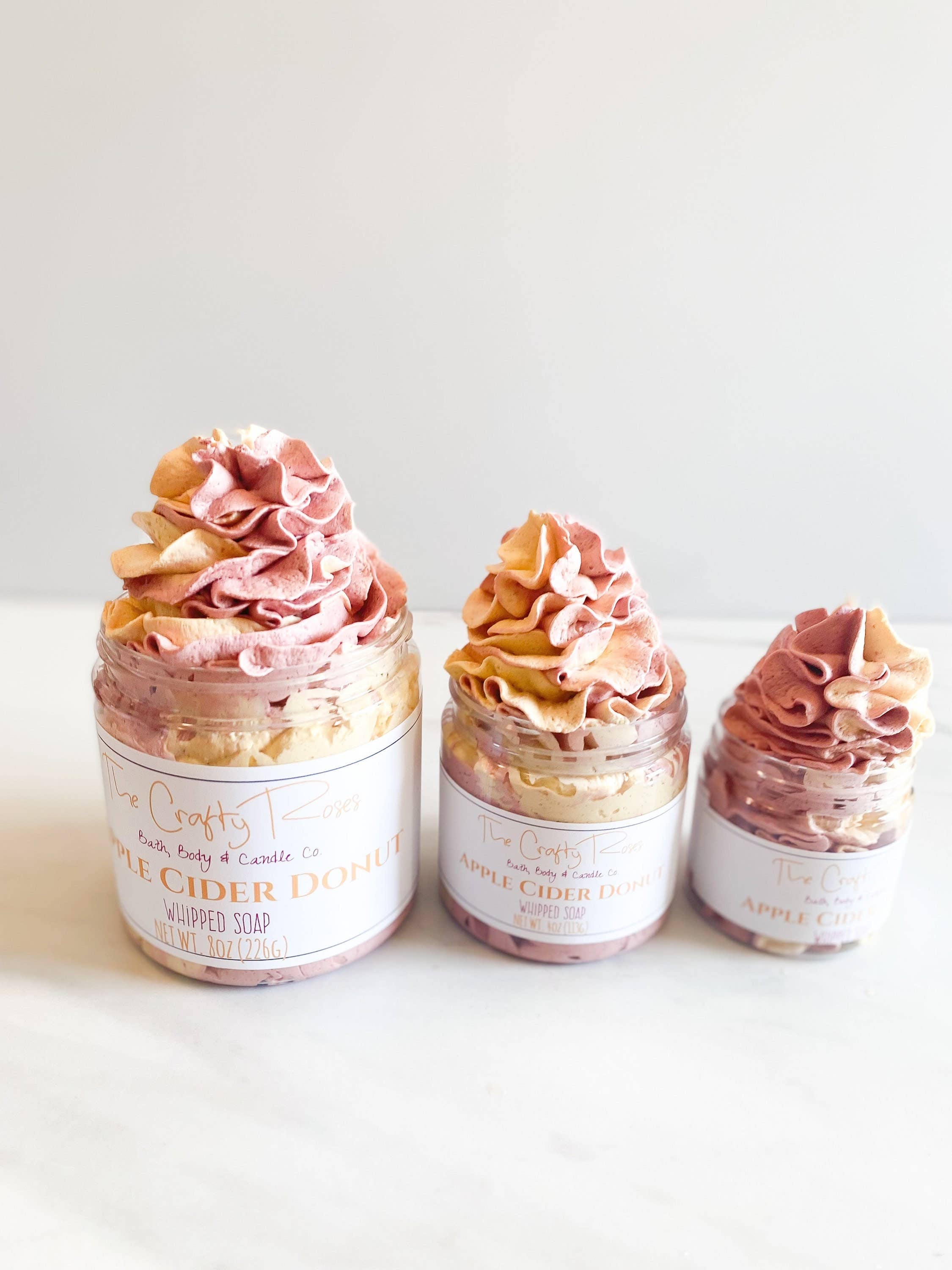 The Crafty Roses – Engroshandel Pisket sæbe – Ny! Skummet sæbe med æblecider og donuts1