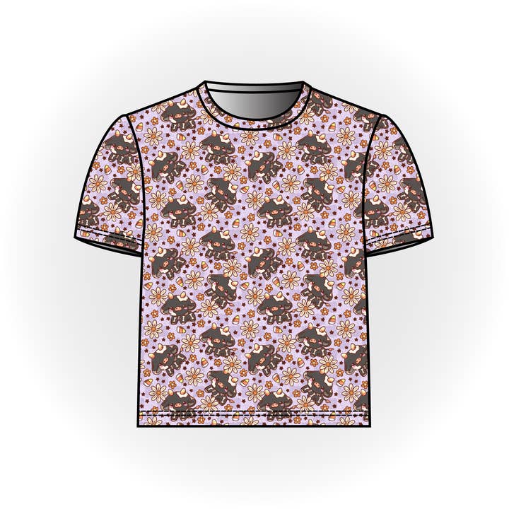 Candy-Corn-Kuh Basic-T-Shirt für den Großhandel von Quirky Kid Handmade