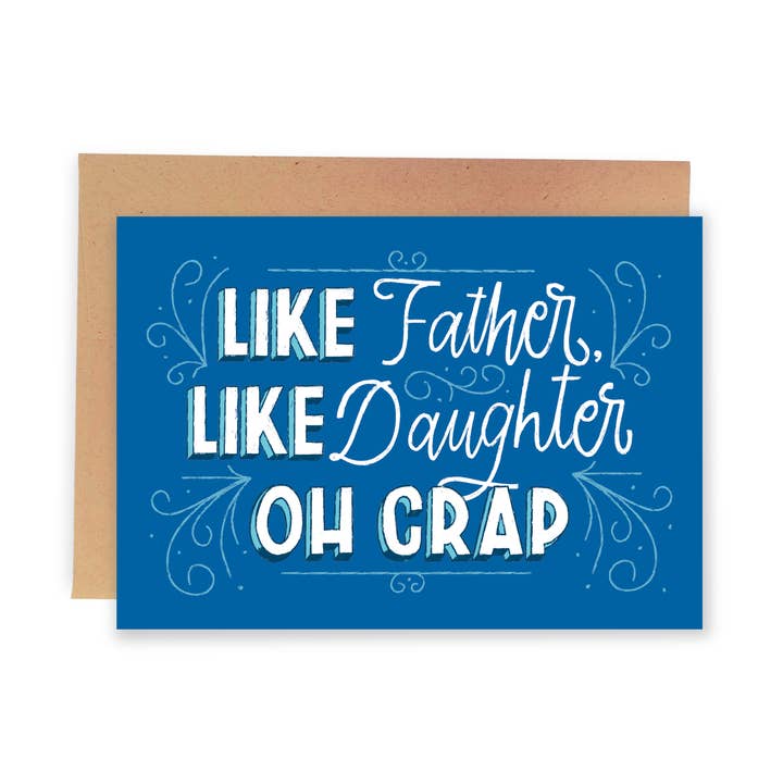 Tale padre, tale figlia. per la vendita all'ingrosso da parte di Sleazy Greetings